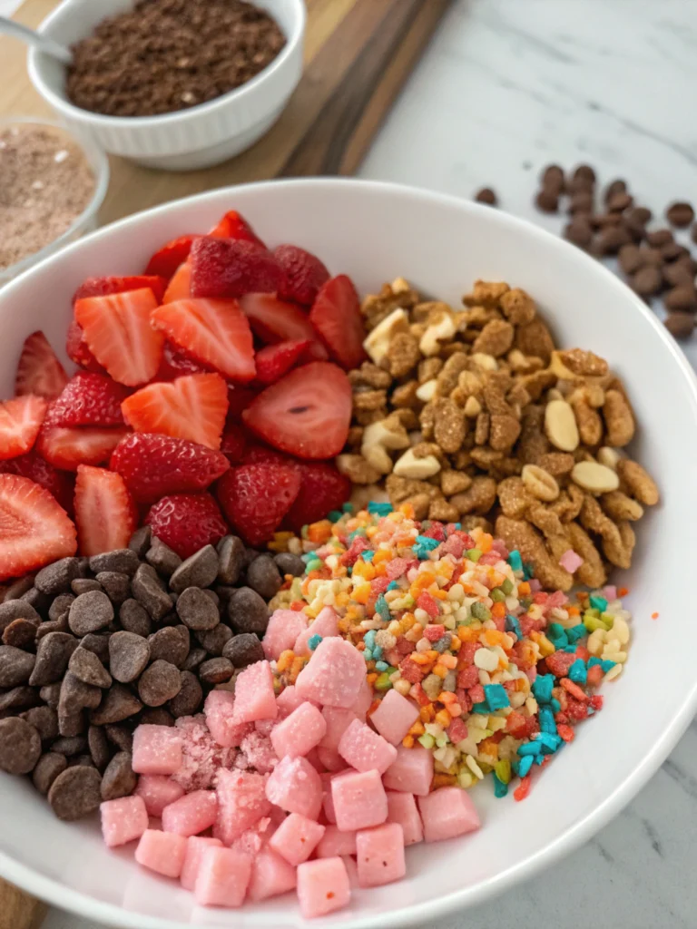 colorful ingredients in some cookie recipes