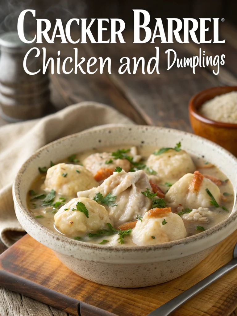 cracker barrel chicken and dumplings recipe