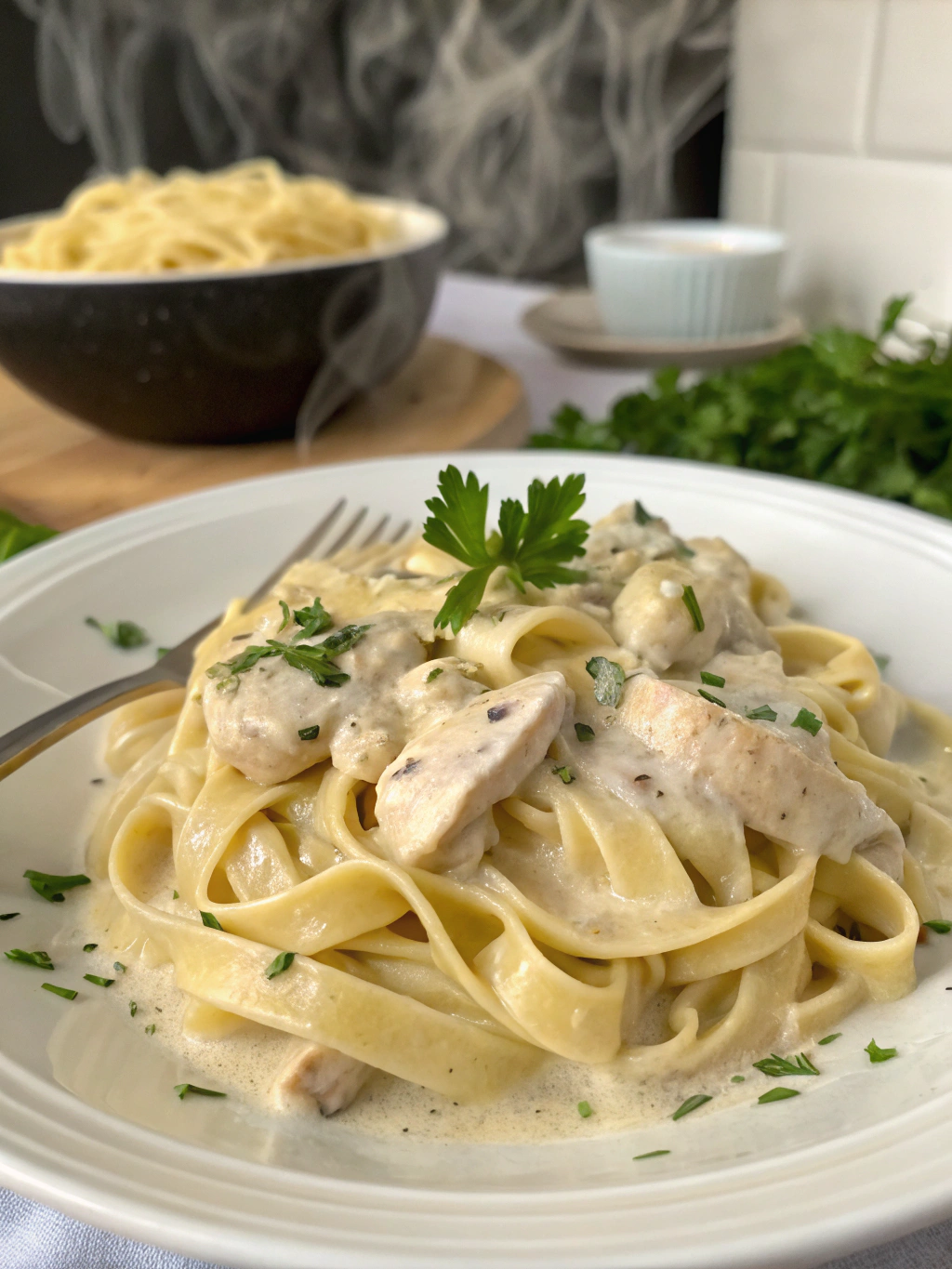 easy chicken fettuccine alfredo recipe