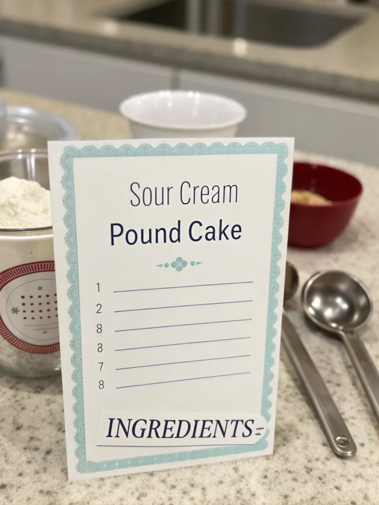 recipe for sour cream pound cake