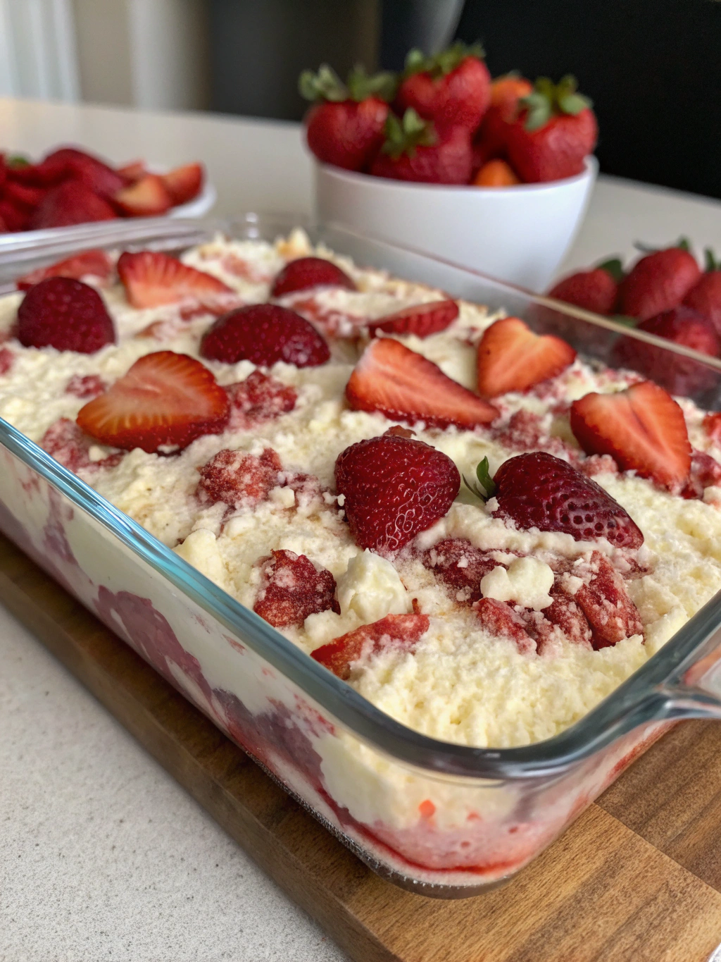 strawberry cheesecake dump cake recipe